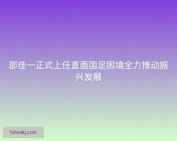 邵佳一正式上任直面国足困境全力推动振兴发展 邵佳一正式上任直面国足困境全力推动振兴发展